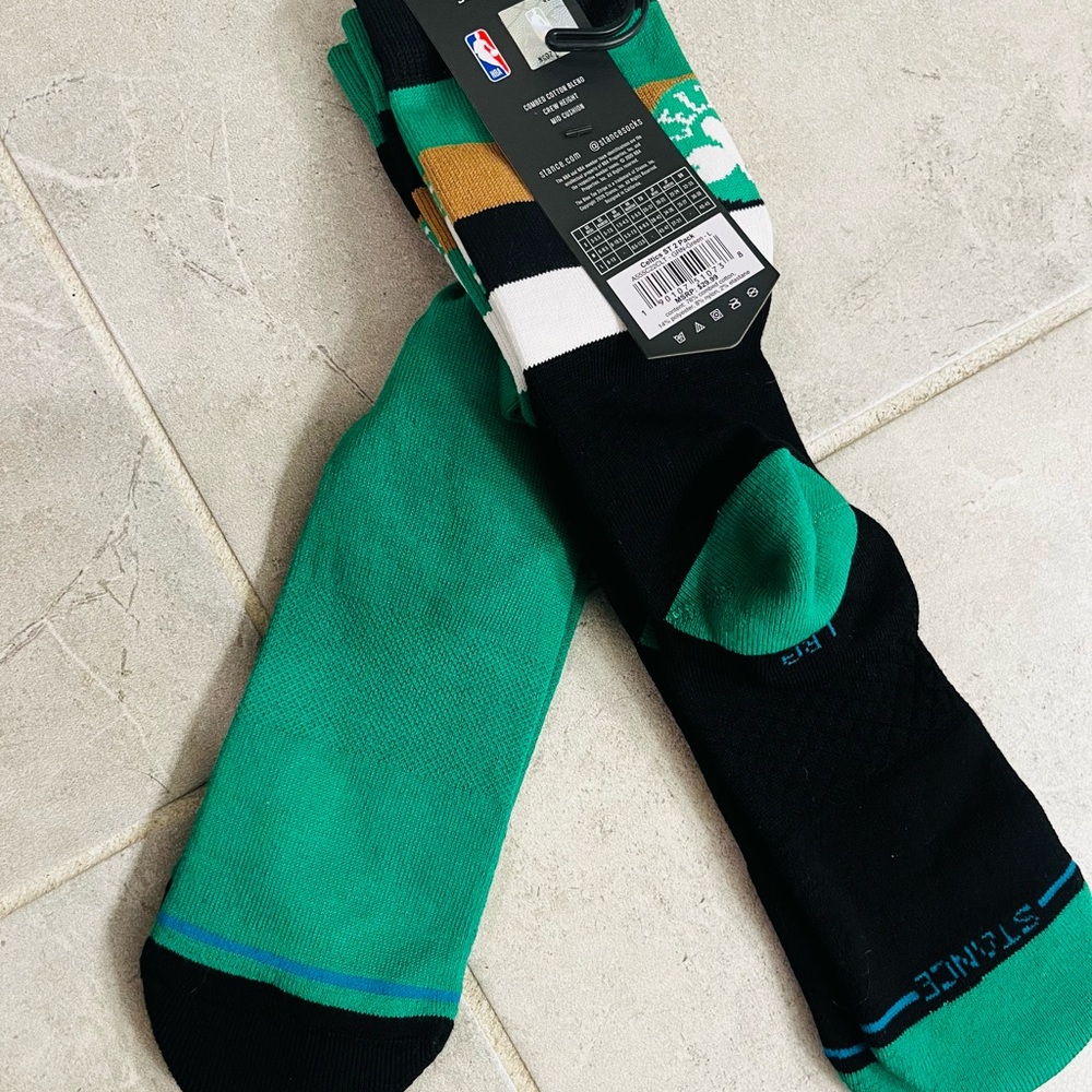 Mens nba celtics basketball sicks 2 pair new with tags